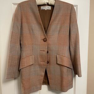 Plaid Vintage Christian Dior Blazer